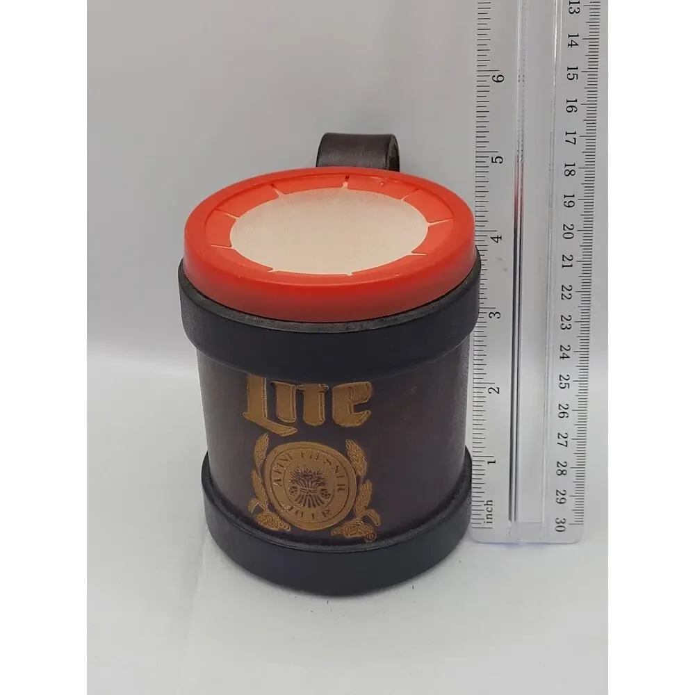 Miller Lite Leather Can Koozie Styrofoam‎ Insert
